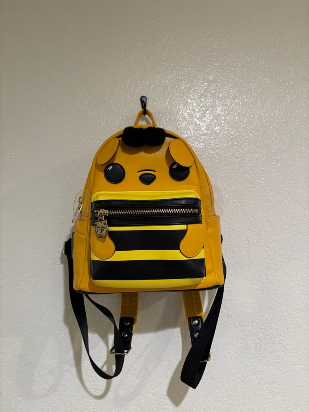 Loungefly Yellow & Black Bee Character Mini Backpack